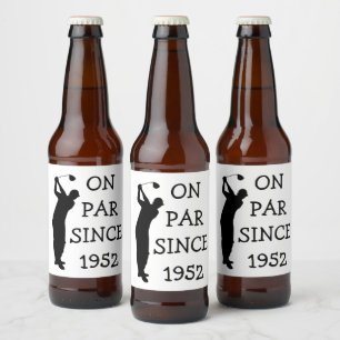 Étiquette Pour Bouteilles De Bière Anniversaire Golfer Funny 70e heureux papa Par