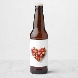 Étiquette Pour Bouteilles De Bière Apple Heart