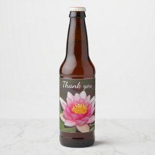 Étiquette Pour Bouteilles De Bière Appréciation Merci Eau Lily Floral Photo