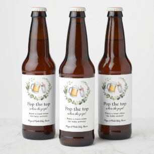 Étiquette Pour Bouteilles De Bière Appuyez sur le haut quand elle fait des coups