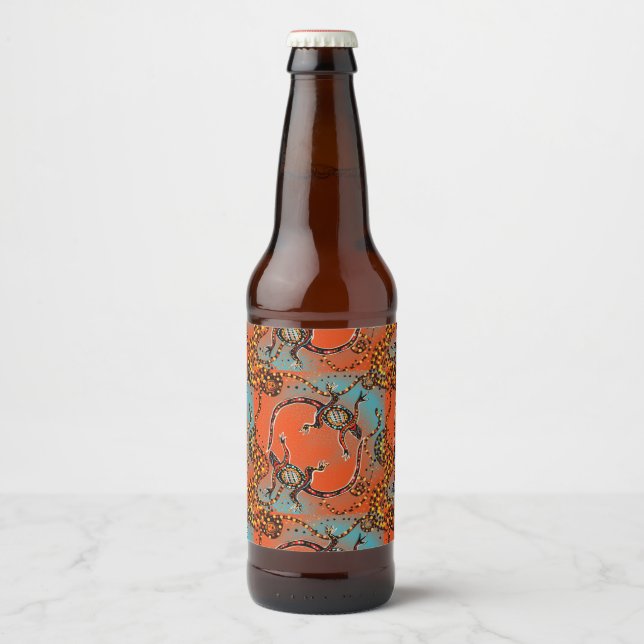 ÉTIQUETTE POUR BOUTEILLES DE BIÈRE ART AUSTRALIE            (Devant)