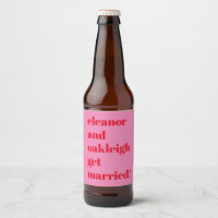 Audacieuse Typographie Fun Rose Rouge Chic Mariage