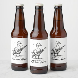 Étiquette Pour Bouteilles De Bière Aujourd'hui, je suis une grande oie amoureuse avec