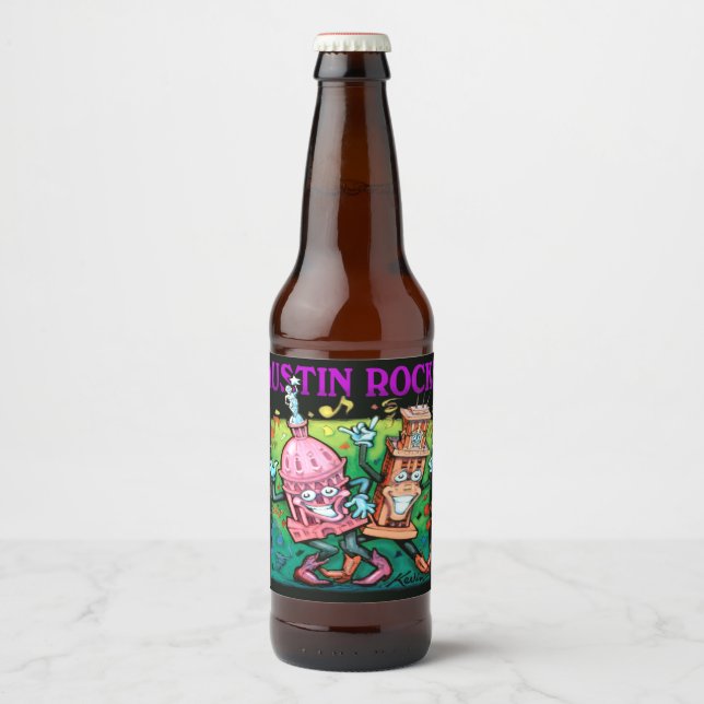 Étiquette Pour Bouteilles De Bière Austin Rocks (Devant)