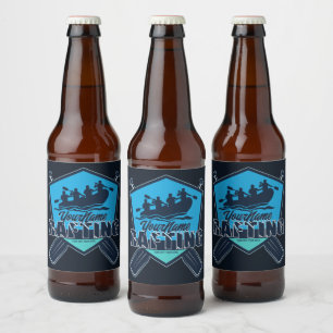 Étiquette Pour Bouteilles De Bière Aventure personnalisée de radeau en eau vive