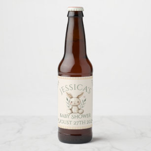 Étiquette Pour Bouteilles De Bière ~Baby Shower Boho Bunny Neutre