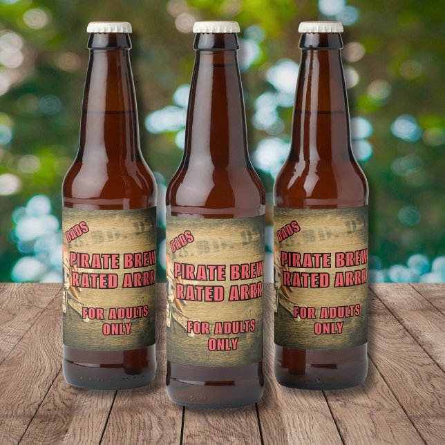 Étiquette Pour Bouteilles De Bière Bac à notation Pirate Brew (Créateur téléchargé)