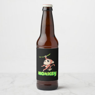Étiquette Pour Bouteilles De Bière Banane singe