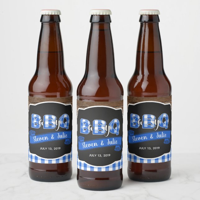 Étiquette Pour Bouteilles De Bière Bébé Q Étiquette bouteille de bière - Bleu (Bouteilles)