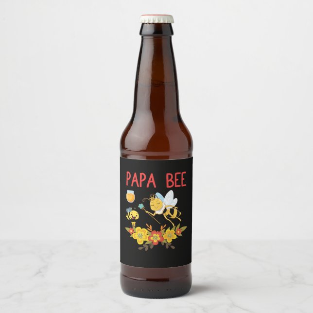 Étiquette Pour Bouteilles De Bière Beekeeper Art Papa Bee 2 (Devant)
