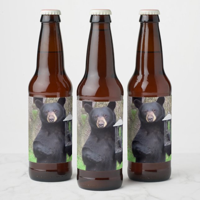 Étiquette Pour Bouteilles De Bière Belle Ours Noir (Bouteilles)