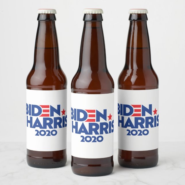 ÉTIQUETTE POUR BOUTEILLES DE BIÈRE BIDEN HARRIS 2020 (Bouteilles)