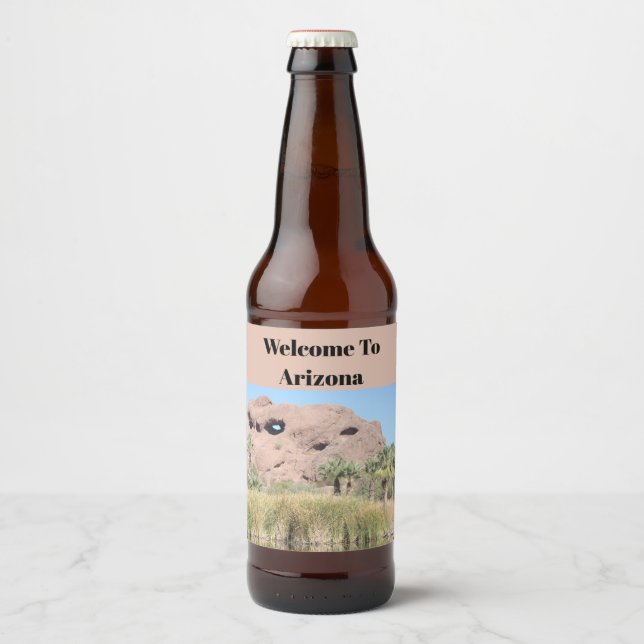 Étiquette Pour Bouteilles De Bière Bienvenue au point de repère Arizona Phoenix Invit (Devant)