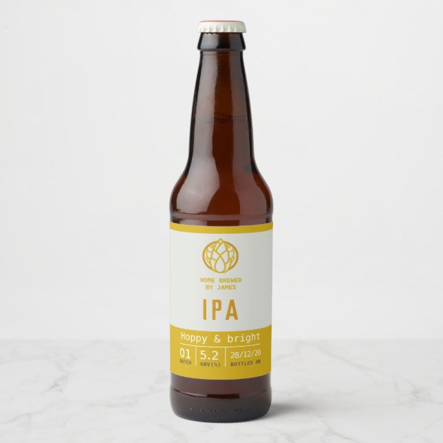 Étiquette Pour Bouteilles De Bière Bière étiquette pour la vente d'embarcation IPA ou (Devant)