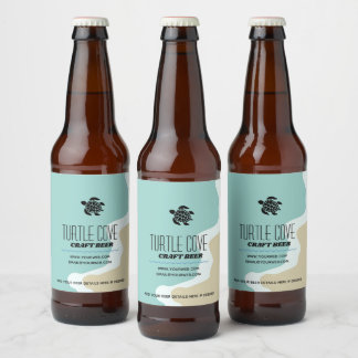 Étiquette Pour Bouteilles De Bière Bière Étiquette Turtle Logo Personnaliser Cadeau A