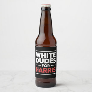 Étiquette Pour Bouteilles De Bière Blancs Pour Kamala-Harris Présidente 2024