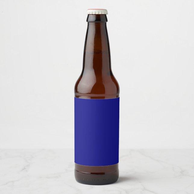 Étiquette Pour Bouteilles De Bière Bleu marine (Devant)