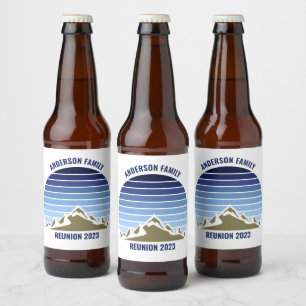 Étiquette Pour Bouteilles De Bière Blue Mountain Sunset Party personnalisable