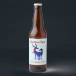 Étiquette Pour Bouteilles De Bière Blue Nordic Christmas Reindeer Pair<br><div class="desc">Un étiquette à biberon personnalisé avec un arrière - plan vert clair et blanc à l'aspect enneigé. Illustré par une paire de cerfs bleus scandinaves portant des foulards rouges. Avec des marquages décoratifs sur le corps.</div>