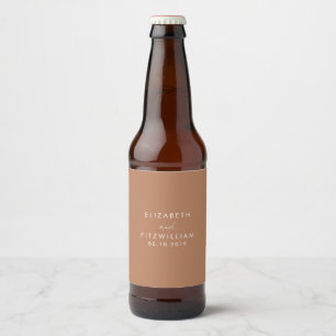 Étiquette Pour Bouteilles De Bière Boho Caramel Mocha Mariage