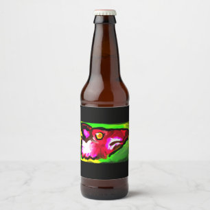 Étiquette Pour Bouteilles De Bière Boîte en bois style renard panneau de la bière pit
