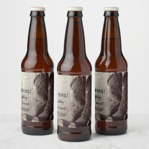 Étiquette Pour Bouteilles De Bière Botte Rustique Cowboy Mariage Floral Occidental