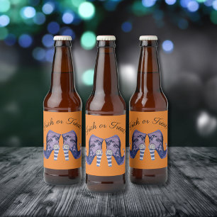 Étiquette Pour Bouteilles De Bière Bottes de sorcières Whimsical Halloween personnali