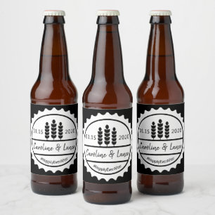 Étiquette Pour Bouteilles De Bière Brews Before I Do's Bier Bottle Casquette