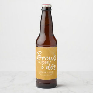 Étiquette Pour Bouteilles De Bière Brews Before I Do's Co-Ed Wedding shower