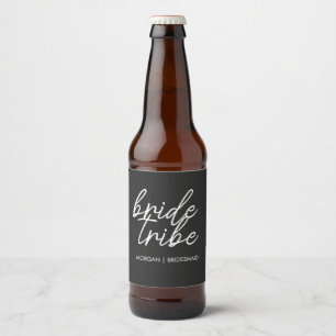 Étiquette Pour Bouteilles De Bière Bride Tribe Demoiselles d'honneur modernes pour