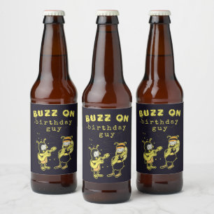 Étiquette Pour Bouteilles De Bière Buzz Drôle Sur Rock Silly mignon Humour Anniversai
