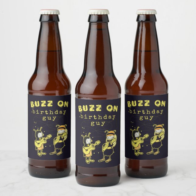 Étiquette Pour Bouteilles De Bière Buzz Drôle Sur Rock Silly mignon Humour Anniversai (Bouteilles)