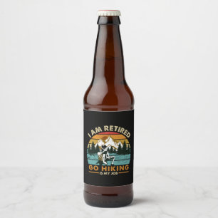 Étiquette Pour Bouteilles De Bière Cadeau Camper   Aller Randonnée Est Mon Travail An