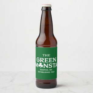 Étiquette Pour Bouteilles De Bière Cadeau de baseball Green Monsta Boston Green Monst