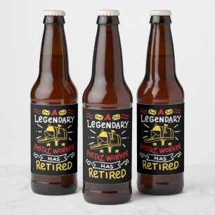 Étiquette Pour Bouteilles De Bière Cadeau de retraite de l'employé de la poste retrai