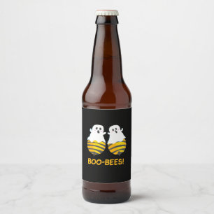 Étiquette Pour Bouteilles De Bière Cadeau Halloween Boo Bees