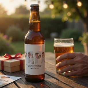 Étiquette Pour Bouteilles De Bière Cadeau personnalisé avec photo pour papa Meilleu