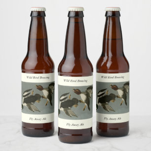 Étiquette Pour Bouteilles De Bière Canard doré - photo d'Audubon's Birds of America