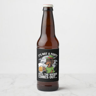 Étiquette Pour Bouteilles De Bière Ce n'est pas une fête jusqu'à Dachshund Irish Beer