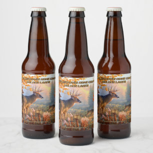 Étiquette Pour Bouteilles De Bière Cerf sur mesure en rut dans n'importe quel état dé