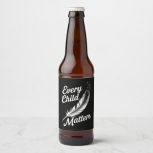 Étiquette Pour Bouteilles De Bière Chaque jour orange, l'enfant, la gentillesse, ça c