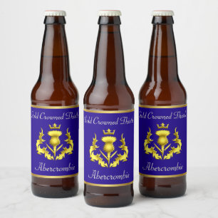 Étiquette Pour Bouteilles De Bière Chardon Abercrombie Gold Crowned