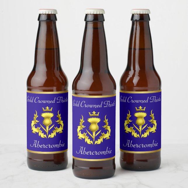Étiquette Pour Bouteilles De Bière Chardon Abercrombie Gold Crowned (Bouteilles)