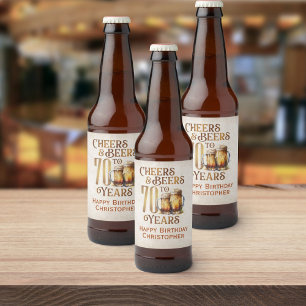 Étiquette Pour Bouteilles De Bière Cheers & Beers 70e anniversaire