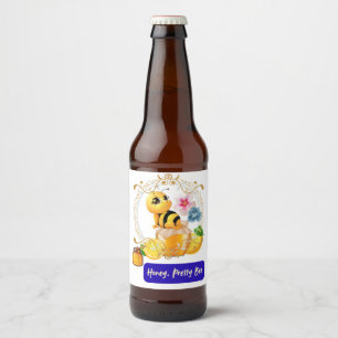 Étiquette Pour Bouteilles De Bière Chéri, Jolie Abeille