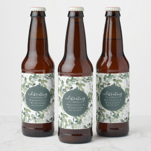 Étiquette Pour Bouteilles De Bière Chic Mariage Eucalyptus