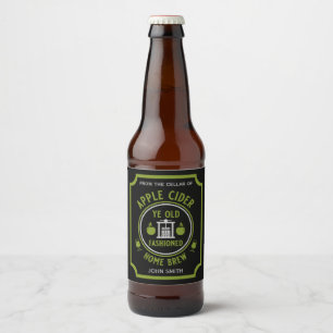 Étiquette Pour Bouteilles De Bière Cidre Apple rustique personnalisé