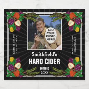 Étiquette Pour Bouteilles De Bière Cidre de pomme Blackberry dur maison noir personna