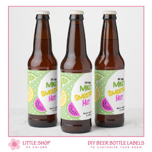 Étiquette Pour Bouteilles De Bière Cidre dur aux fruits tropicaux et limonade