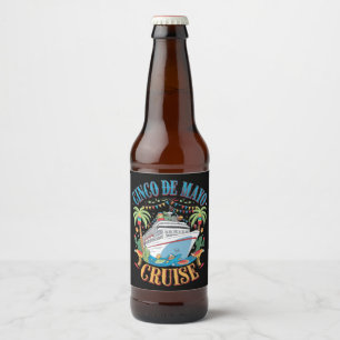 Étiquette Pour Bouteilles De Bière Cinco De Mayo Cruise Mexique Bateau mexicain Fiest